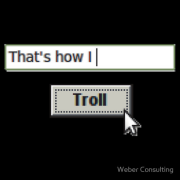 That's how I TROLL - Internet trolls, funny shirts and stickers clicking the troll button