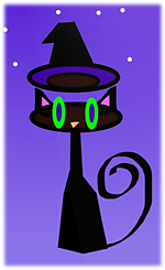 Witchy little halloween cat kawaii